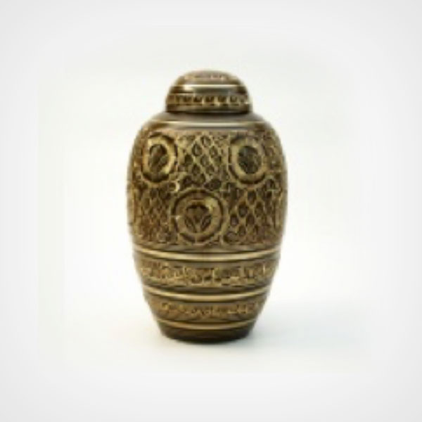 Brass Engraved Urn