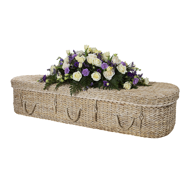 Natural Woven Banana Leaf Curved Coffin