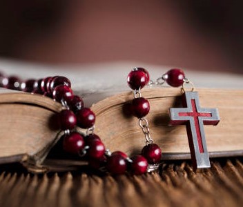 Chalice, altar, cross
